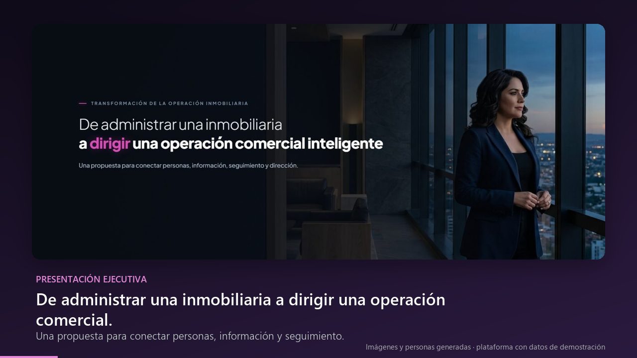 Presentación, imagen y plataforma comercial de una inmobiliaria