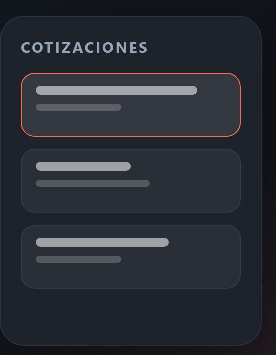 Esquema del CRM: cotizaciones