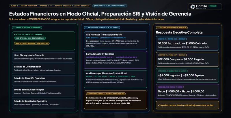 Estados financieros y visión de gerencia