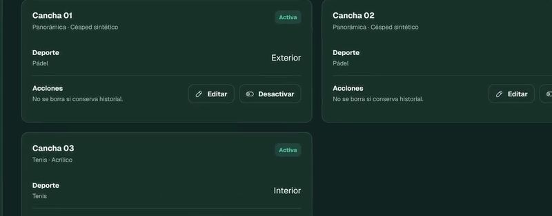 Canchas, deportes y su estado