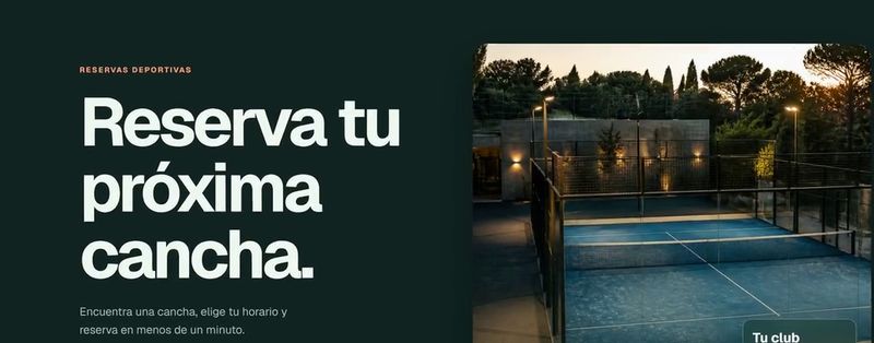 Reserva tu próxima cancha: la cara pública del club